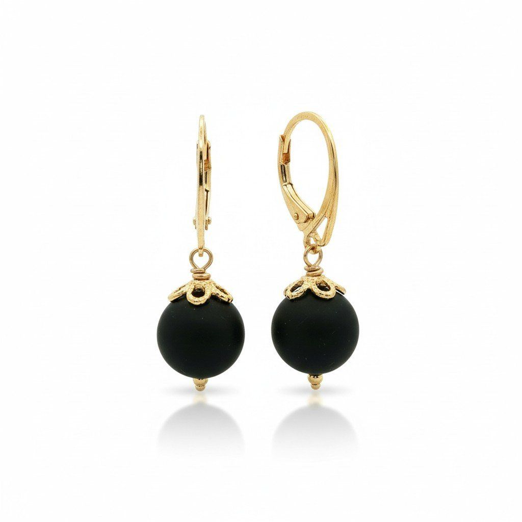 Olga Ribler Orecchini pendenti & Orecchini a lobo: Sterling Silber 925 Ohrhänger mit Onyx – Nuovo (secondo la descrizione) da Luzern venduto da Schmuckoutlet