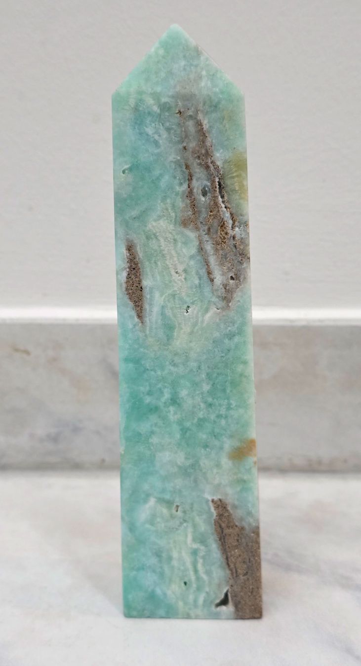 Minerali & Pietre curative: Hemimorphit Obelisk 302g – Nuovo e nell'imballaggio originale da Matzingen venduto da Shay_Crystalz