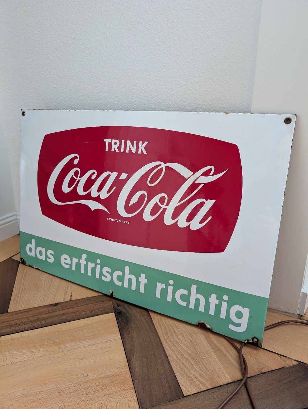 Coca-Cola Insegne: Coca-Cola Emailleschild 70x45cm – Usato da Zürich venduto da Hedkandi 2