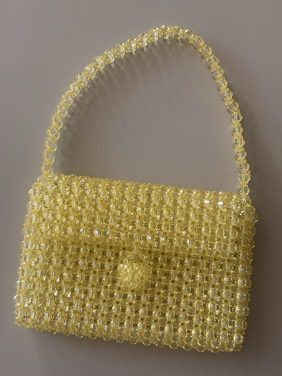 Borse da donna: Handmade Perlen-Handtasche Gelb – Nuovo (secondo la descrizione) da Horgen venduto da tha_h6cv