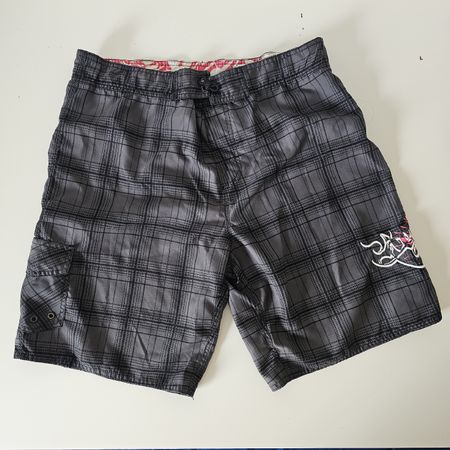 Boardshorts RSQ Grey Plaid Size M Used Condition