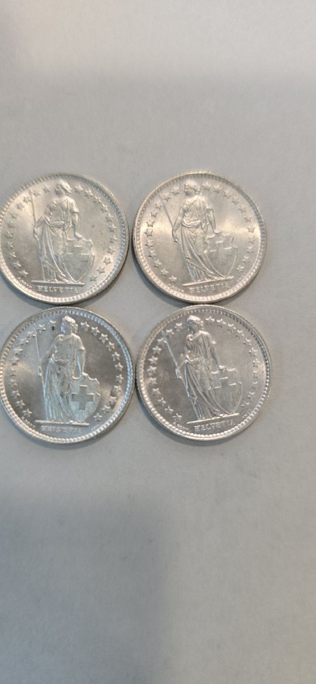 Alle Münzen: 4x pieces 50cts 1957 - 1960 – Neu (gemäss Beschreibung) aus Fribourg von yan_z5fr 1