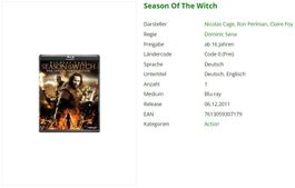 Season Of The Witch (Bluray)
