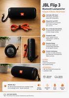 JBL Flip 3 Bluetooth Lautsprecher gebraucht schwarz