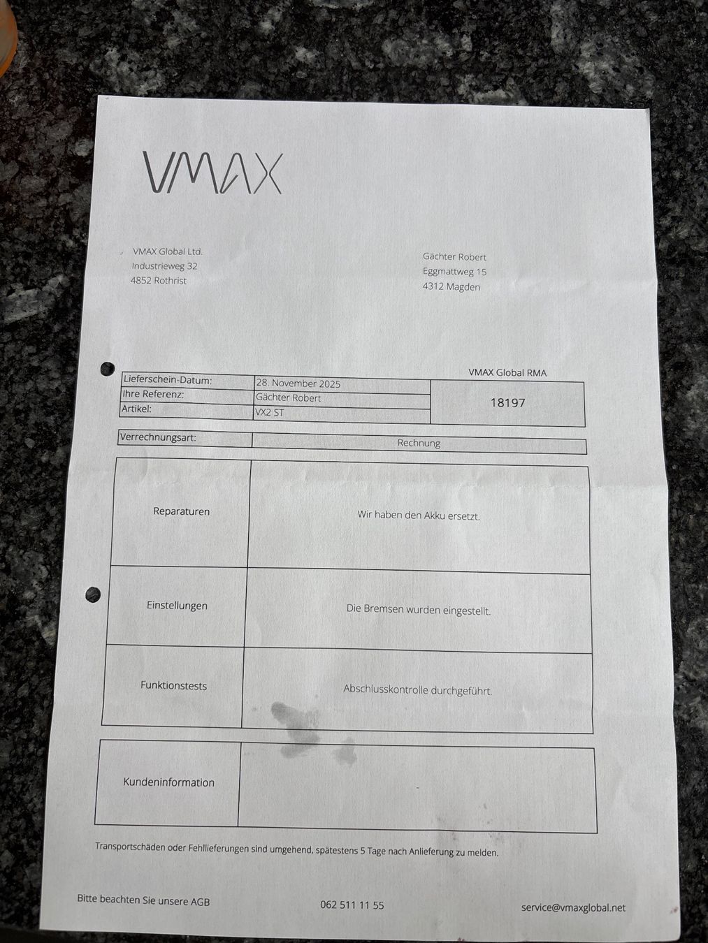 VMAX Kickboard: VMAX VX 2 ST 500 W eTrottinette – Usato da Magden venduto da Gaero 6