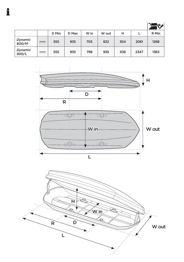Thule Coffres de toit: Dachbox Thule Dynamic M 800 – D'occasion à Pfäffikon SZ par Mtd83 4