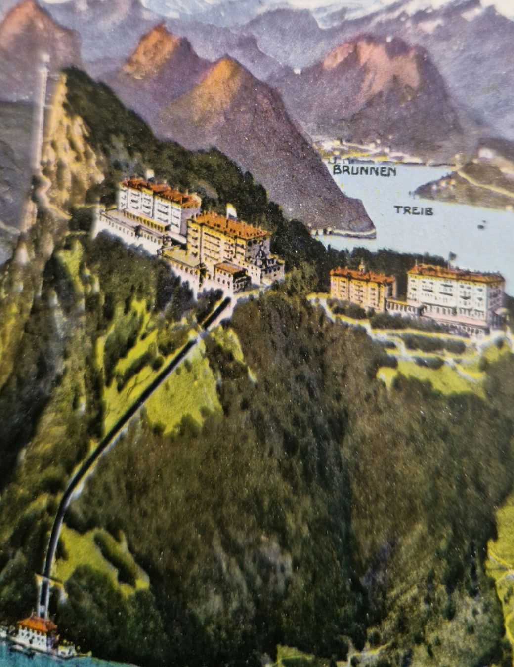 Cartoline postali: Bürgenstock mit Bahn – Usato da Ebikon venduto da Donar50 1