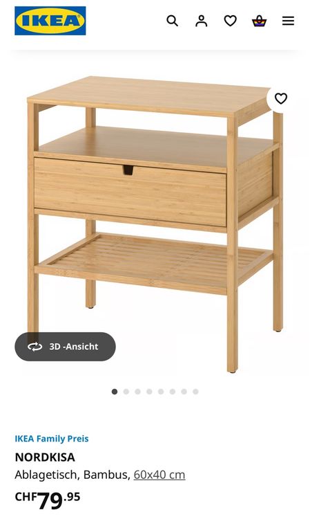 Zwei IKEA NORDKISA Nachttisch Bambus, Top Zustand, wie neu! (Gebraucht) in  Winterthur fr CHF 30  nur Abholung auf Ricardo kaufen