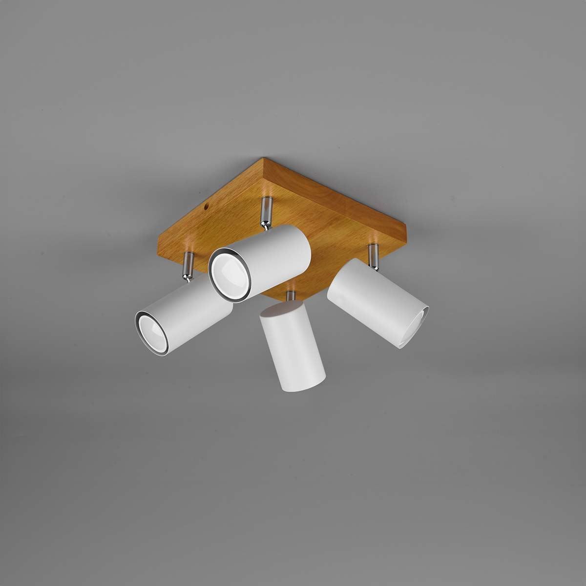 Lampade: Deckenleuchte, 4er Strahler, Holz – Nuovo (secondo la descrizione) da Kreuzlingen venduto da Smart-Light 2