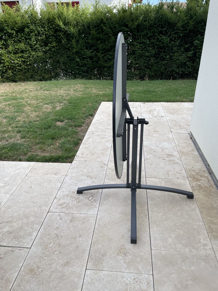 Tavoli: Runder Gartentisch, anthrazit meliert – Usato da Lostorf venduto da the_big_time 2