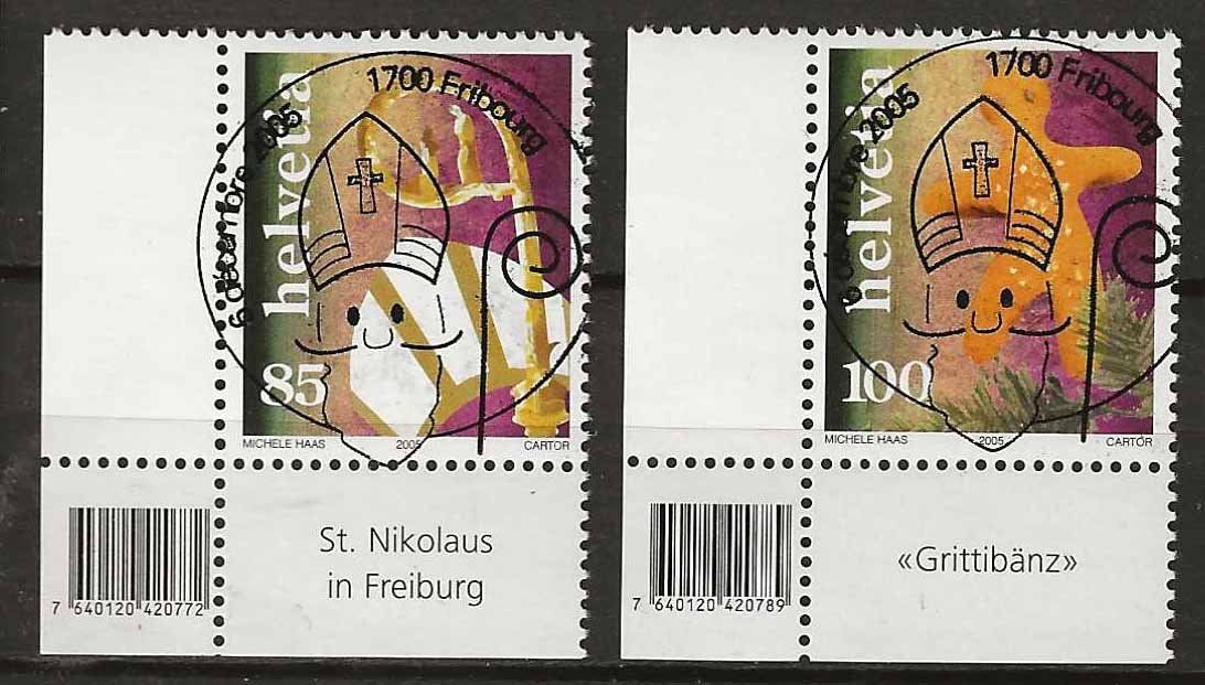 Tutti i francobolli: V1185 - Noel 2005 vollstempel – Usato da Trélex venduto da Phil_Albert