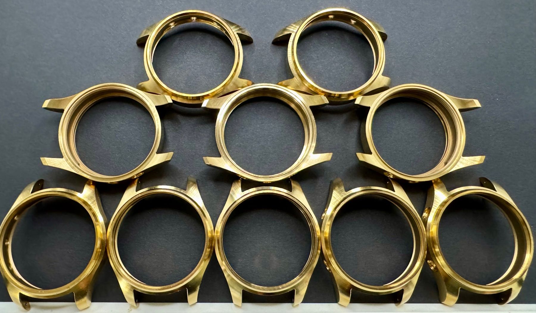 Orologi: 10 Stück Uhrengehäuse Goldfarben – Nuovo (secondo la descrizione) da Hermetschwil-Staffeln venduto da Mobile2013 1