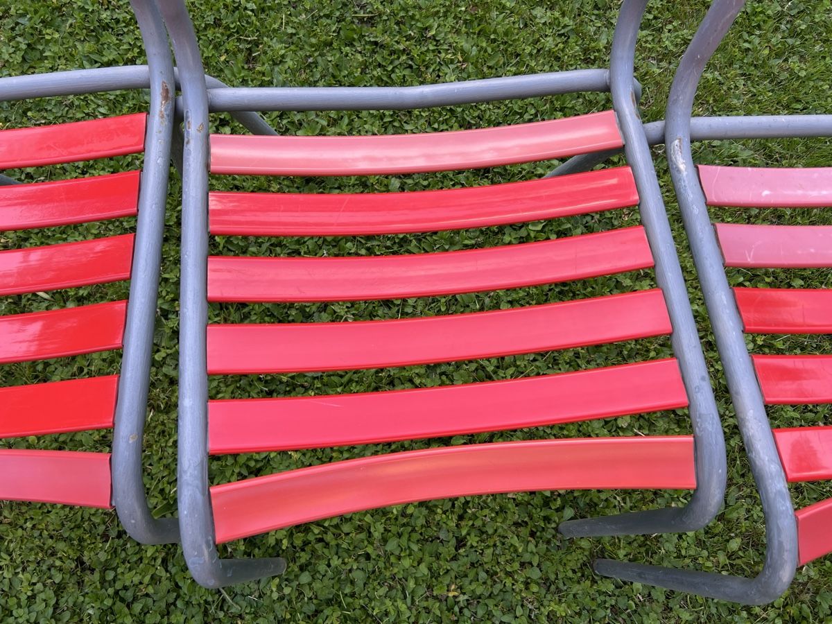 Sedie: Rote Gartenstühle 4er Set – Usato da Zürich venduto da bernhard.jaeggi 4