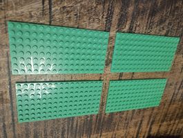 lego 92438 lot de 4 Bright Green Plate 8 x 16