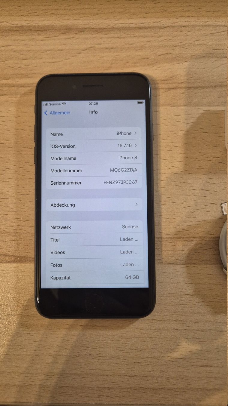 Apple Handys / Smartphones: iPhone 8 64GB Space Gray 3016 Akku bei 98% – Gebraucht aus Münchenbuchsee von MV_Solutions 3