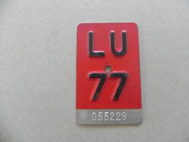 Velonummer Rad Velo Nummer LU 77 Luzern 1977 Geschenk
