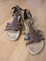 Braune Ledersandalen von Vera Pelle, Echtleder, Grösse 39