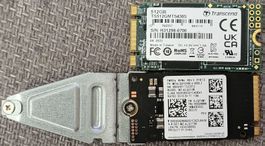 SSD 512GB 1×Samsung und 1×Transcend TS512GMTS430S