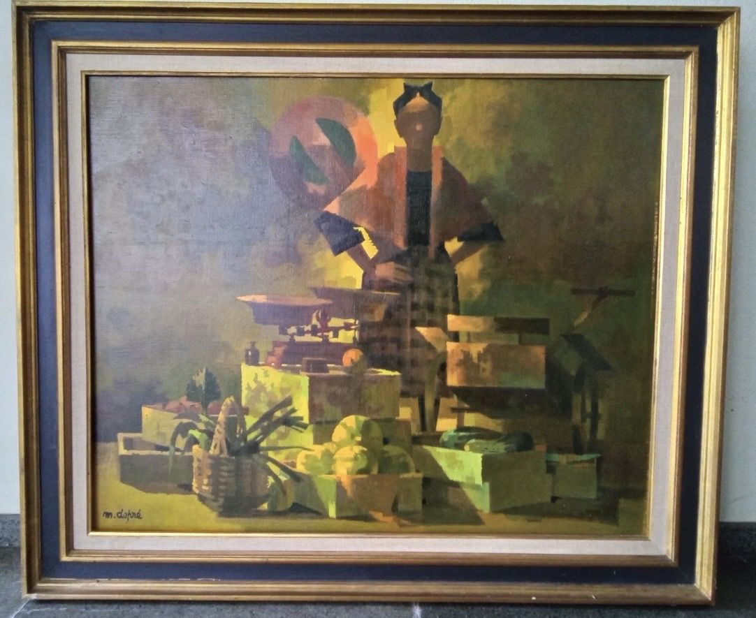 Dipinti: Marcel Depre Original Große Gemälde "Marchande de melons" – Usato da Rorschach venduto da _G3n4L1n_