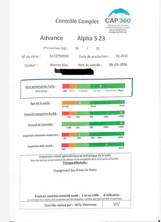 Sonstiges: Parapente Advance Alpha 5 23m2 et/ou pack complet – Gebraucht aus Genève von ser_z5p5 2