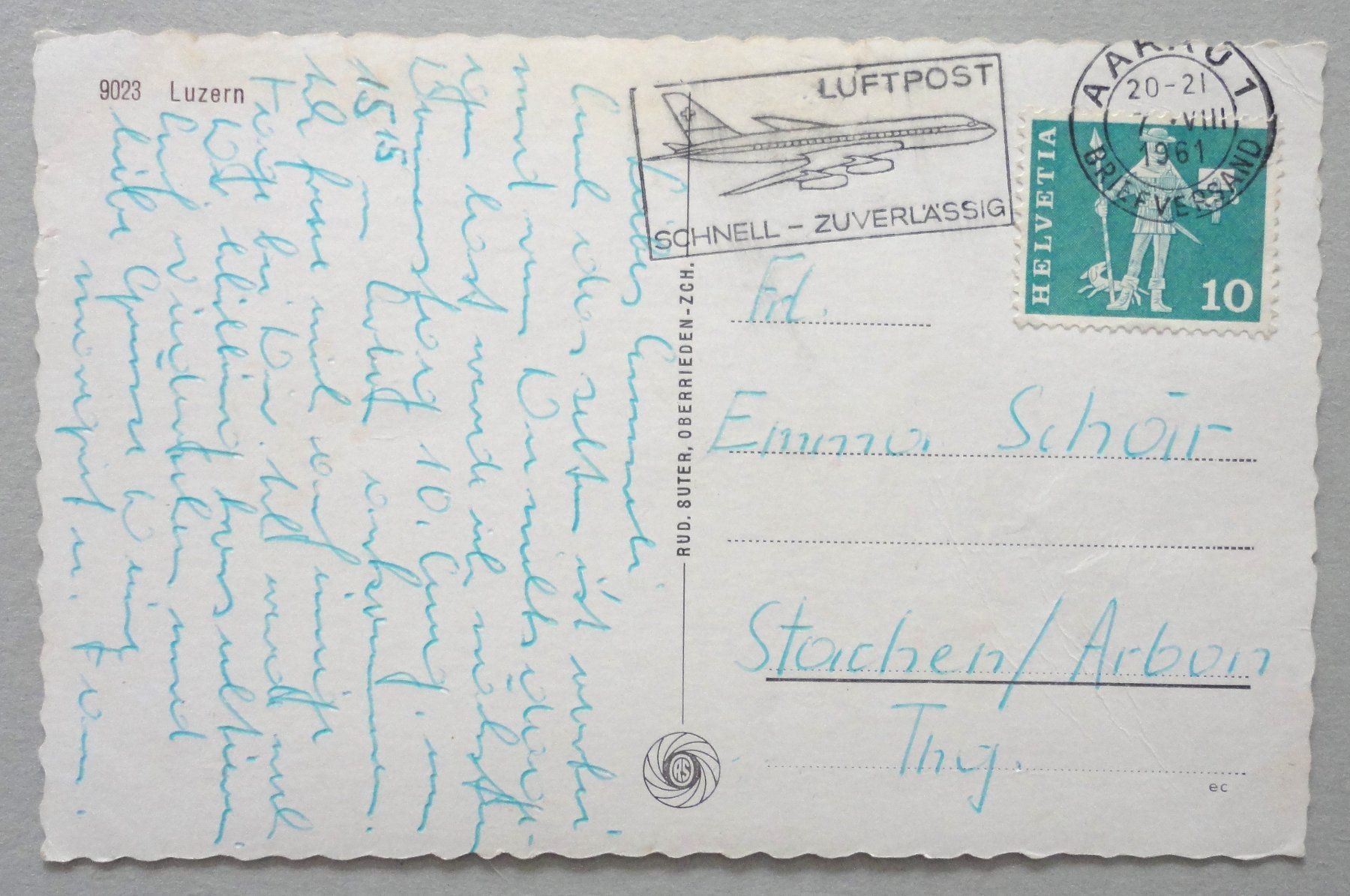 Cartoline postali: Luzern – Usato da Fétigny venduto da Billy2miny 1