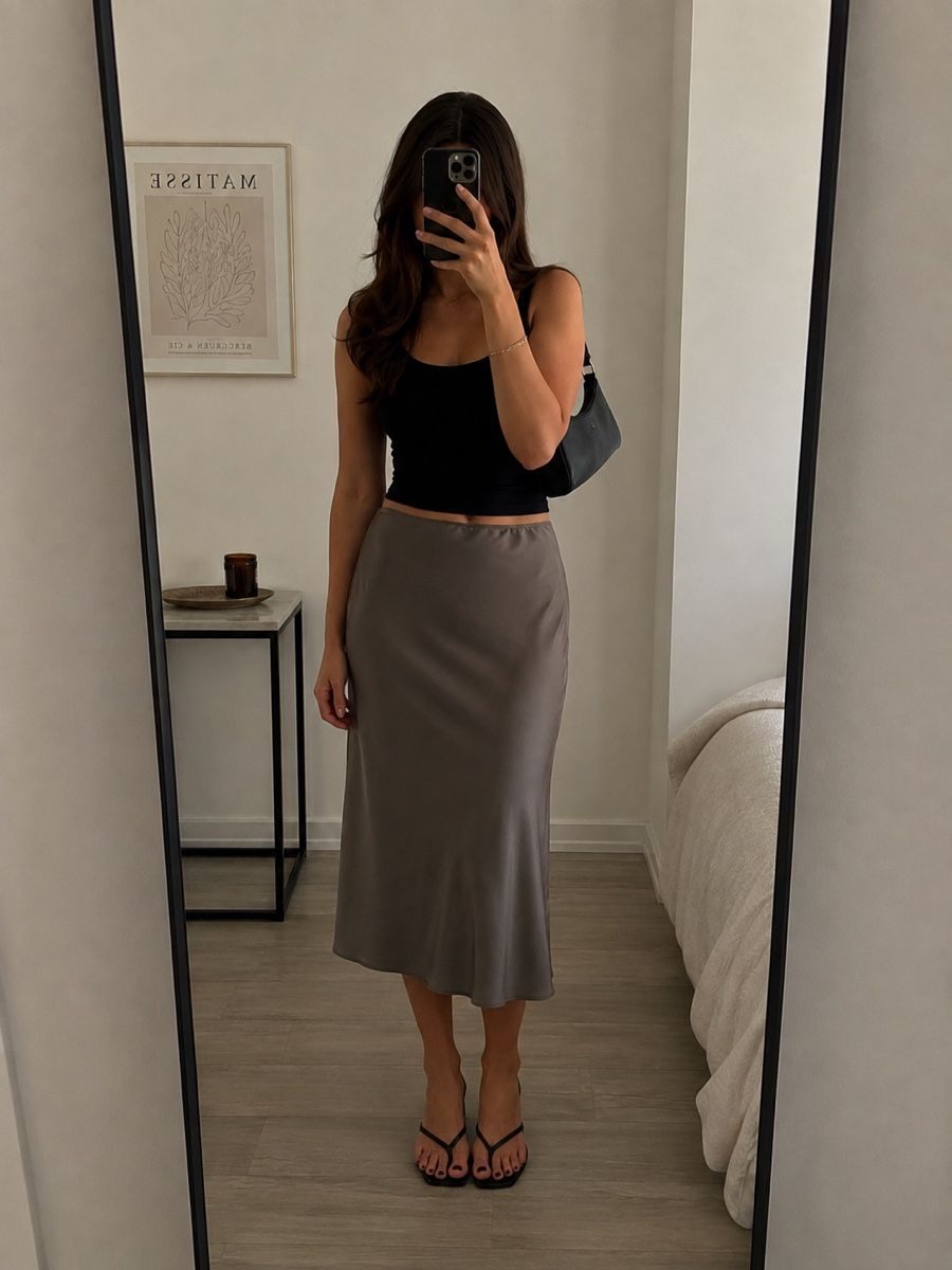 Zara Jupes: Rock beige Satin Grösse M – D'occasion à Uzwil par gab_2kx8