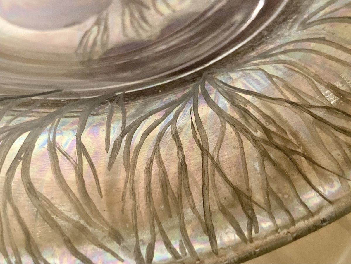 Ciotole: Irisierende Glasschale von Eisch mit Vogel – Usato da Luzern venduto da downtonabbey 3