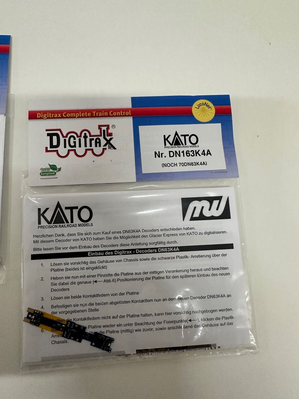 Kato Modelleisenbahnen: Kato, Noch, DN163K4A Digitrax Decoder zu RhB Loks – Neu (gemäss Beschreibung) aus Chur von Michalis 2
