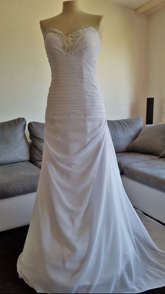 Kleider: Brautkleid weiss Abito Sposa 36 Chiffon – Neu und originalverpackt aus turbenthal von lory300zx 2