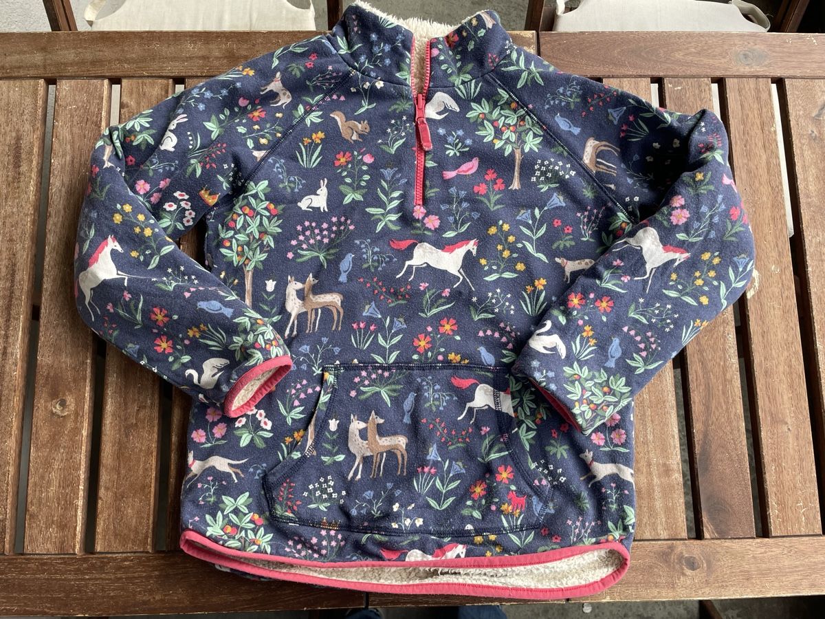 Mini Boden Maglioni & Felpe: Mini Boden Teddy Fleece Pullover Grösse 152 blau Einhorn  – Usato da Bern venduto da brup