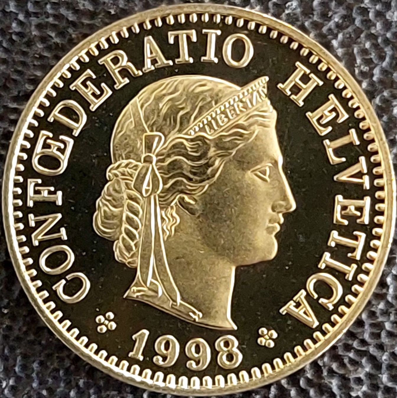 Tutti le monete: 5 Rappen 1998 stgl. / aus Münzsatz – Nuovo (secondo la descrizione) da Arch venduto da coinsandmore