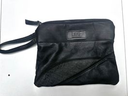 Clutch Tasche / Etui Leder schwarz NEU / weiches Leder