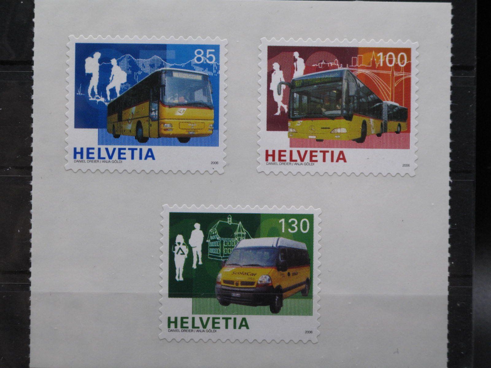 Tutti i francobolli: CH 2006 100 J.Postauto Schweiz 3er BL ** – Usato da Wil SG venduto da fva01