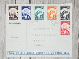 CL07 Enveloppe + Timbre Suriname 1935