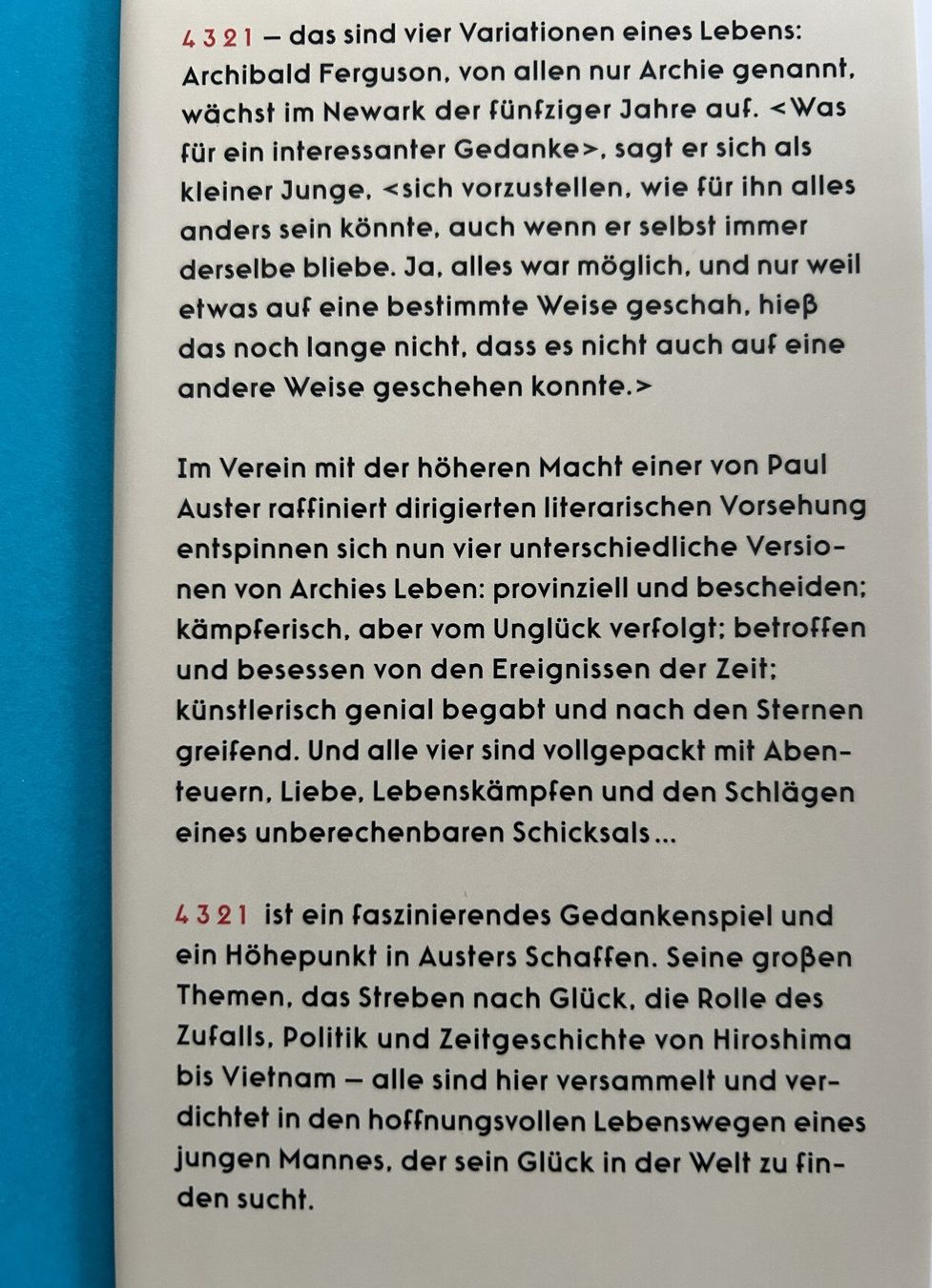 Libri: PAUL AUSTER: SEIN OPUS MAGNUM – Usato da Zürich venduto da Domus09 3