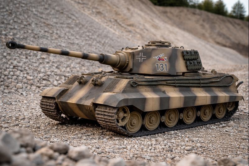 Modellismo RC: Torro RC Königstiger Panzer 1/16, mit Holzbox! – Usato da Laufenburg venduto da smoritz01 2