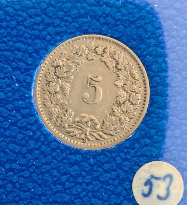 Tutti le monete: 5 Rappen 1953 – Usato da Arch venduto da coinsandmore 1