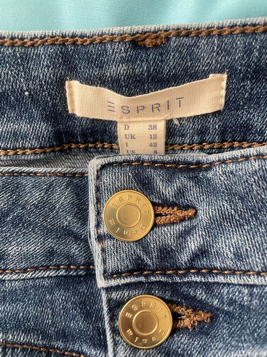 Gonne: Jeans Mini Rock Esprit mit Knöpfen, Grösse 38 – Usato da Zürich venduto da Maggi1980 5