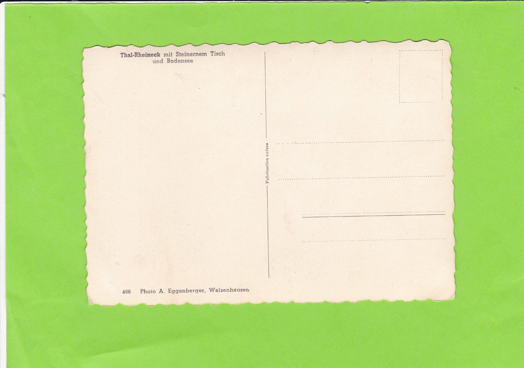 Cartoline postali: Thal-Rheineck mit Steinernem Tisch – Usato da St. Peterzell venduto da neckertal 1