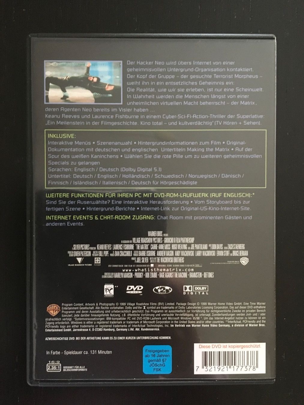 Tutti i DVDs: DVD Matrix – Usato da Regensdorf venduto da scheissspiel 1