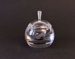 ORREFORS, GLASDOSE (ZUCKERDOSE ?). SCHWEDEN, 20. JAHRH.