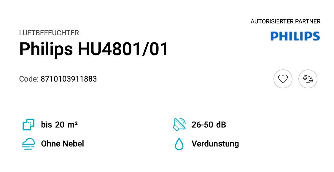 Philips Umidificatori d'aria: Philips HU4801 Luftbefeuchter - tiptop – Usato da Volketswil venduto da Aphro99 2