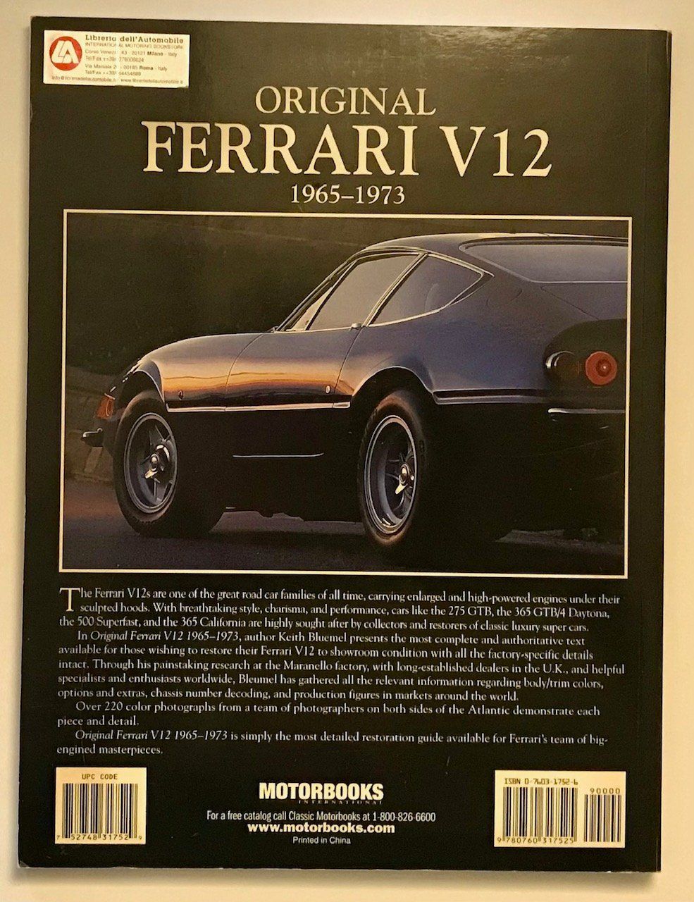 Libri: Ferrari V12 165-1973  The Restorer's Guide – Usato da Strengelbach venduto da Omobono 1