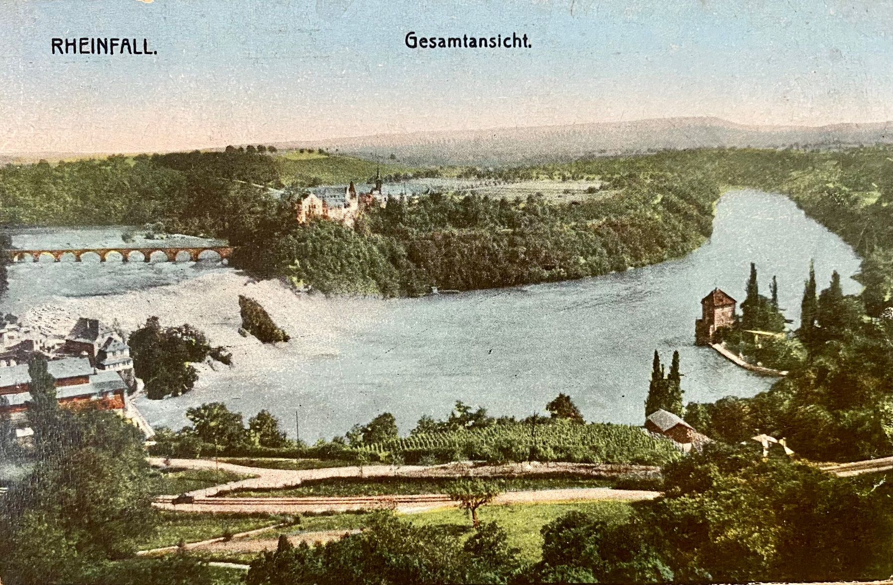 Cartoline postali: 1925 - Rheinfall Gesamtansicht – Usato da Root venduto da ENGLAND-TREASURES 1