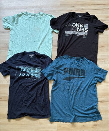 Lot de 4 t-shirts homme taille M – Jack & Jones, Puma, Quiks