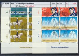 1982 "Sonderpostmarken II", Viererblock, ET - Stempel