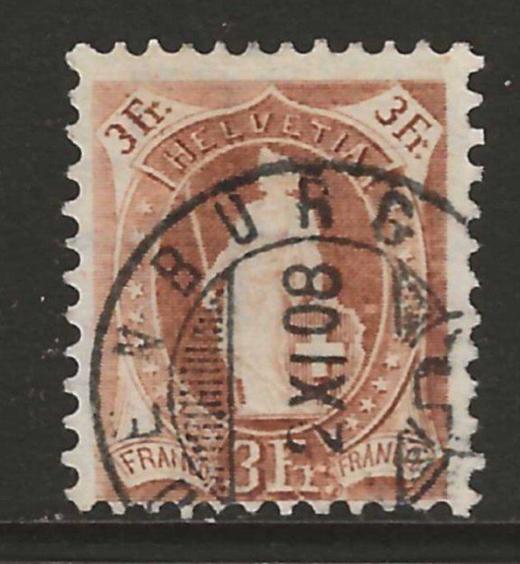 Tutti i francobolli: 1908 : Stehende Helvetia Nr. 100B, KP 140.-- – Usato da Gümligen venduto da Geniusbuy