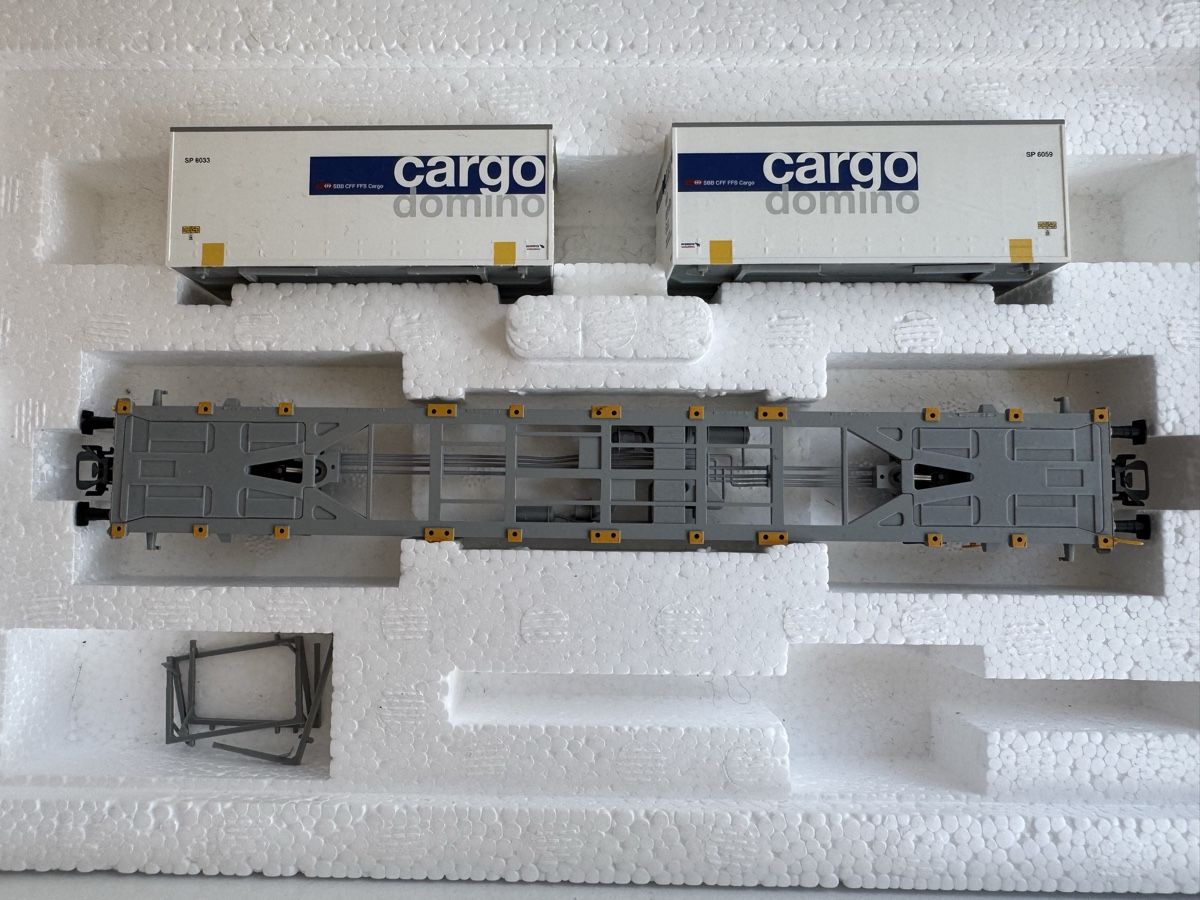 Märklin Modellini di ferrovie: Märklin 47096 H0 SBB Containertragwagen-Set – Usato da Zürich venduto da Maxim0357 2