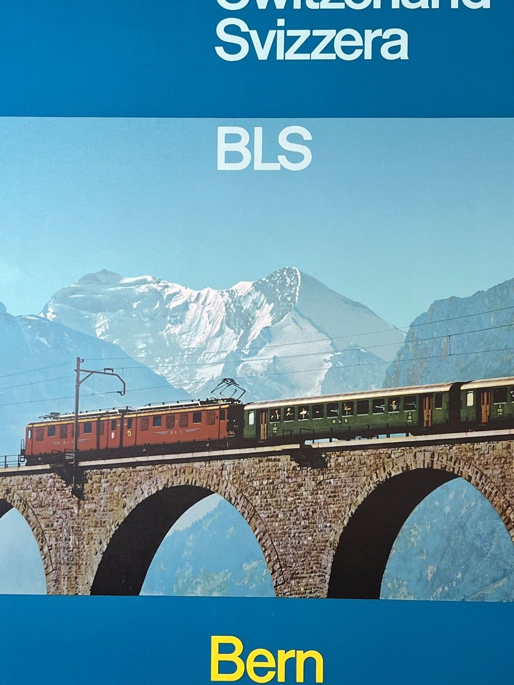 Poster & Bilder: Plakat BLS Bern Lötschberg Simplon Bahn 1963 – Gebraucht aus Vaduz von Unikate-Markt 7
