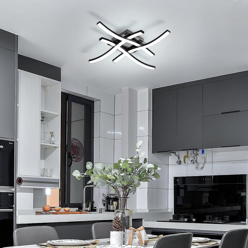 Lampadari & plafoniere: Moderne LED Deckenlampe Acryl Schwarz – Nuovo e nell'imballaggio originale da Châtelaine venduto da topshop.switzerland 6